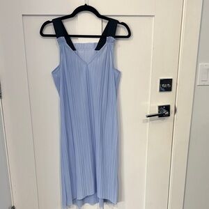 Topshop Sky Blue Pleated Top with Black Straps